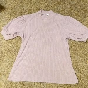 Maurices Mock Neck Puff Sleeve Knit Top